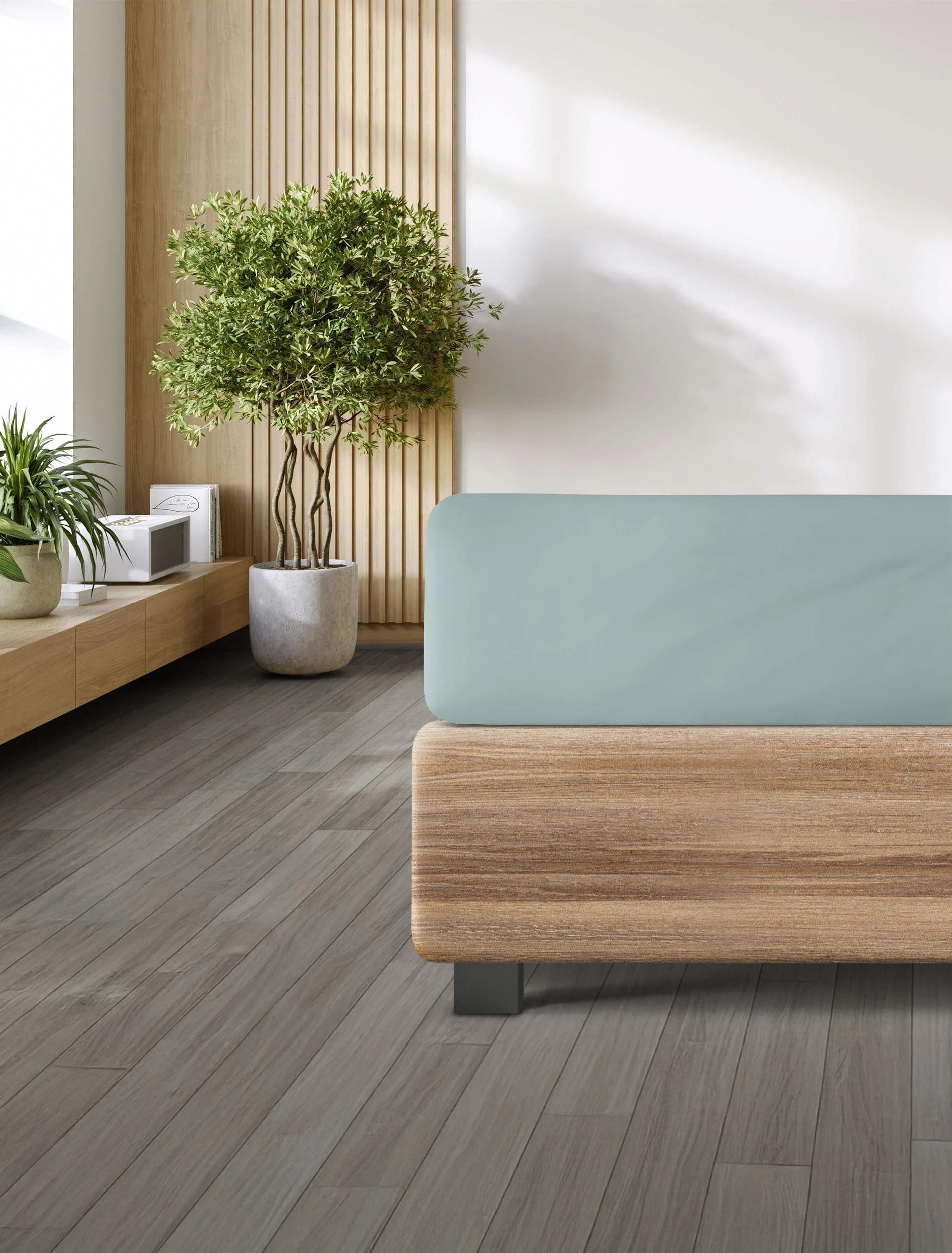 Spannbettlaken IRISETTE Porto 20 Salbei 180x200 cm Jersey
