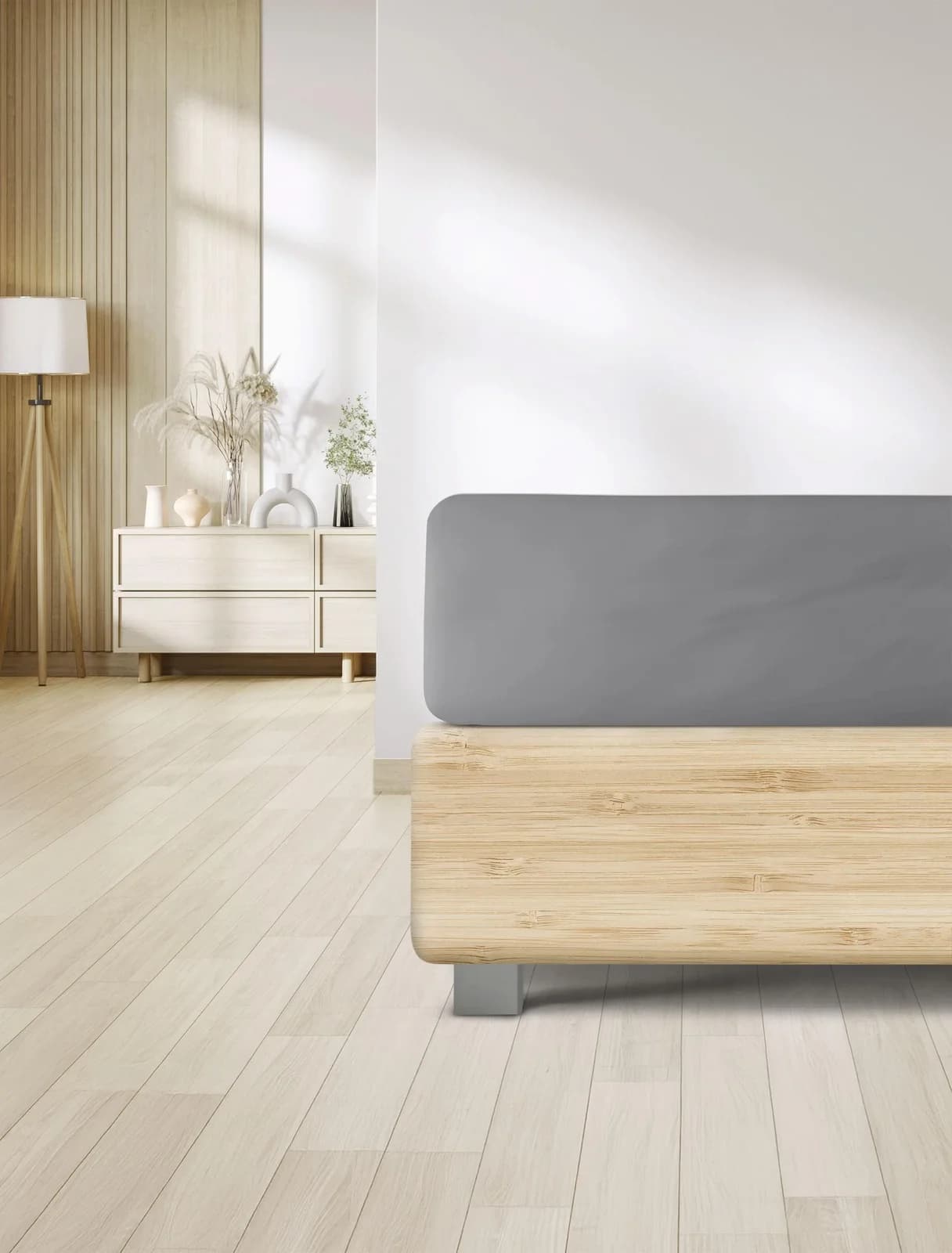 Spannbettlaken Irisette Erba 30 Silberfarben 180x200cm Tencel