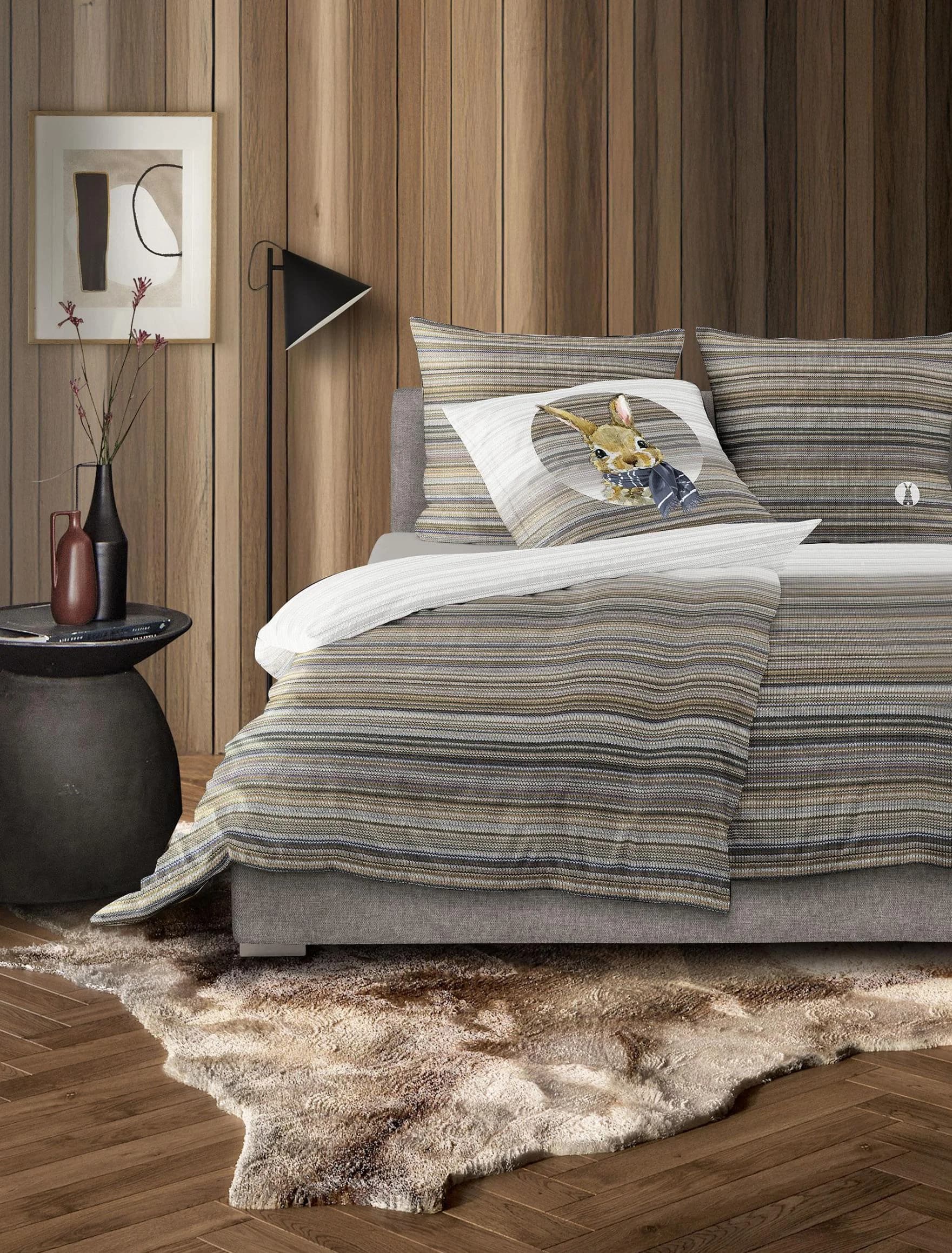 Irisette Bettwäsche Zobel 8630 Natur Baumwolle 100% Bettbezug 155x220cm