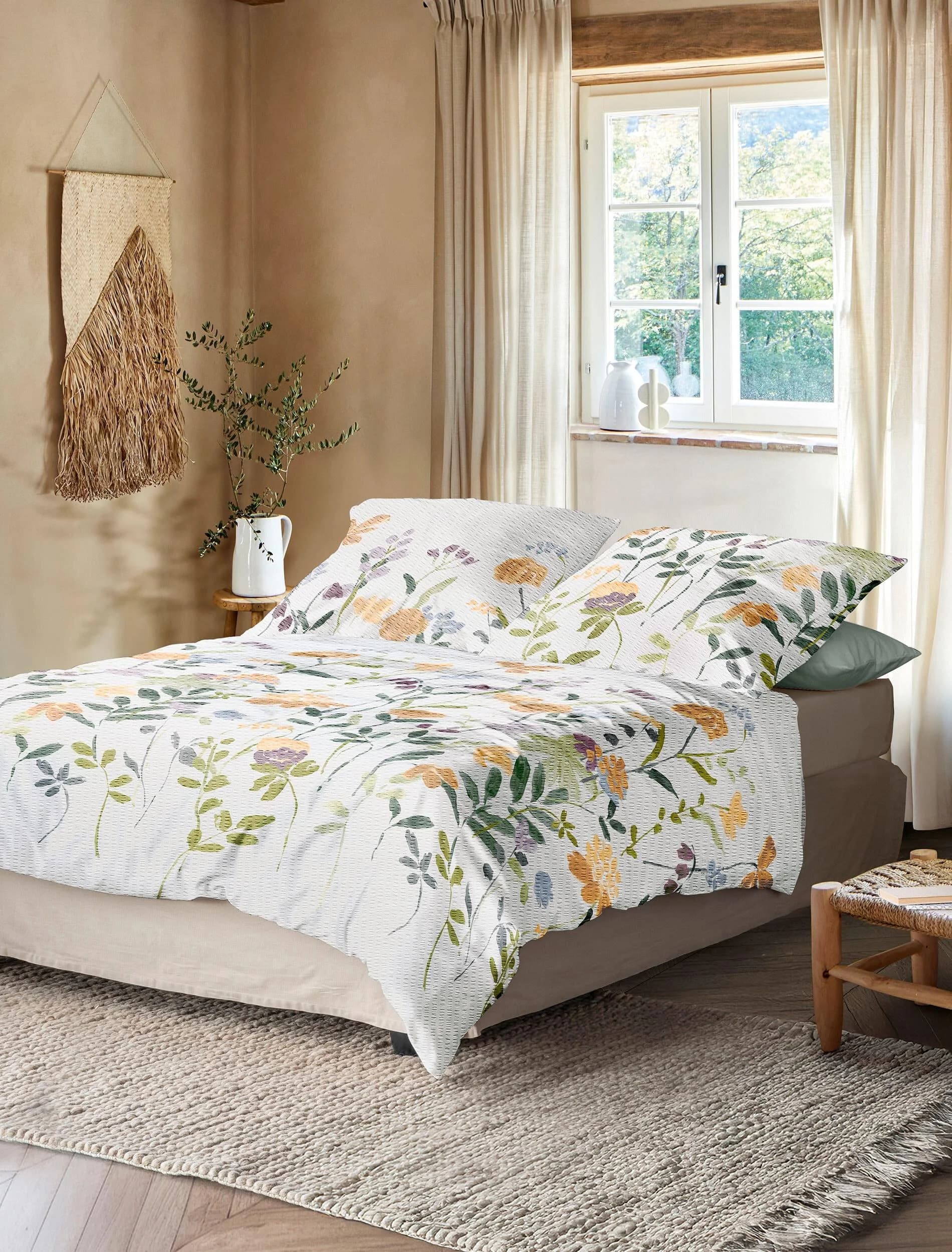 Bettwäsche IRISETTE Easy 8547 - Gelb, Seersucker, 100% Baumwolle