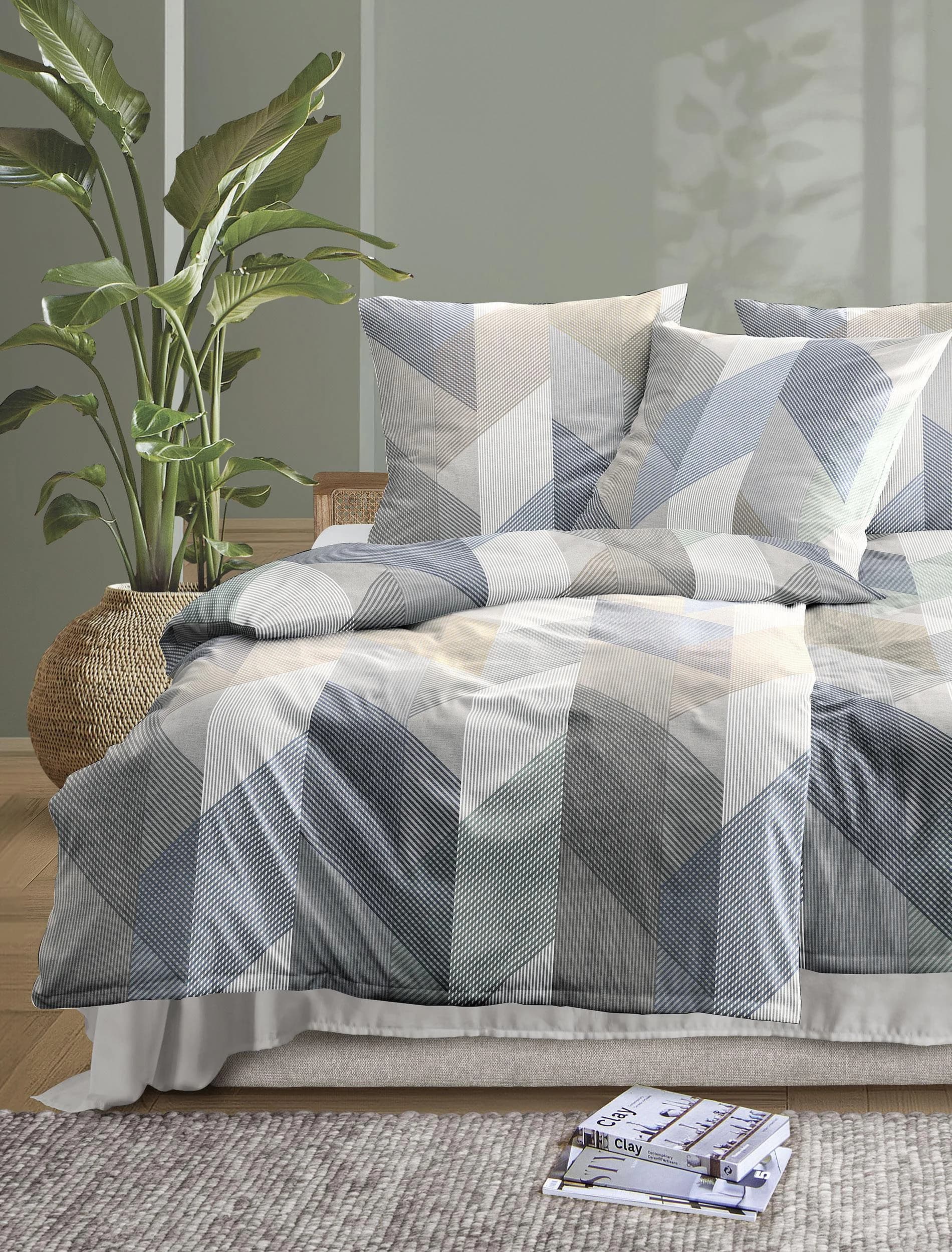 Irisette Bettwäsche Wave 8739 Natur Mako-Satin