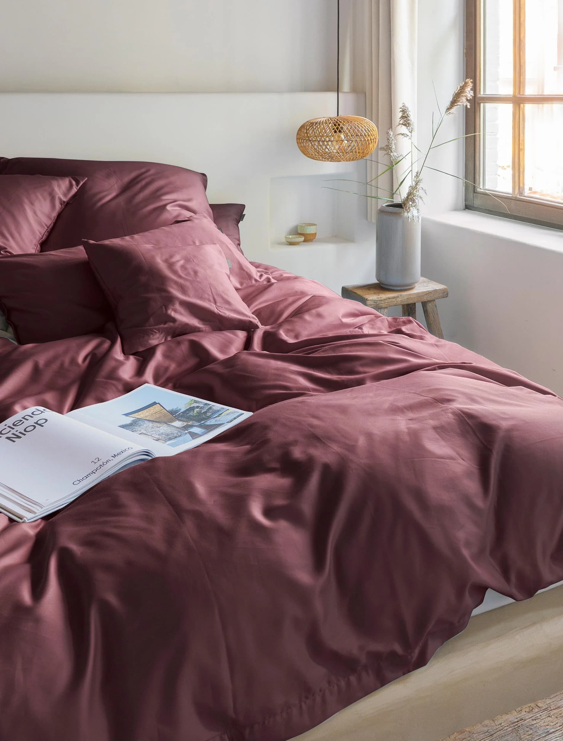 Irisette Premium Satin Bettwäsche Paris Rubin 100% Baumwolle