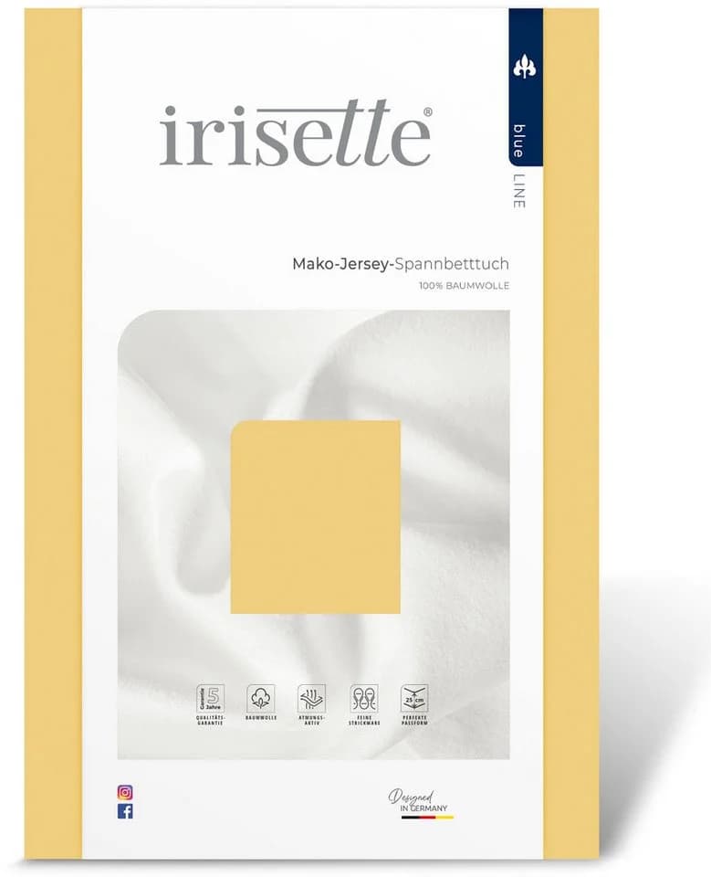 IRISETTE Spannbettlaken Jupiter 8 Honigfarben Mako-Jersey - Bild 4