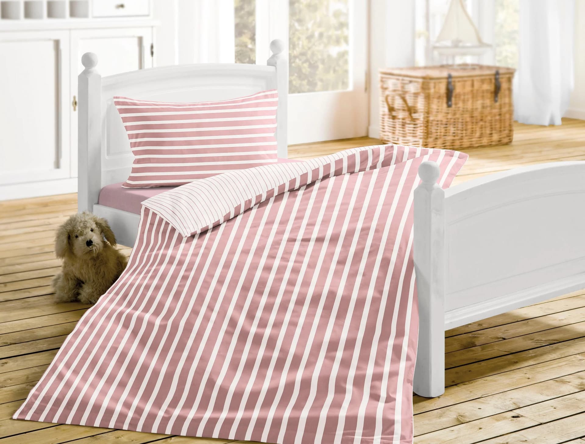 Irisette Nora-Kids Kinderbettwäsche Rosa Mako-Satin 2-tlg.