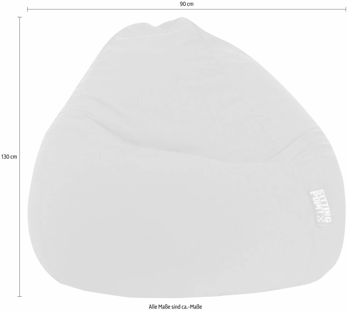 Sitting Point Sitzsack Easy XXL gelb - Tropfenform EPS-Perlen - Bild 2