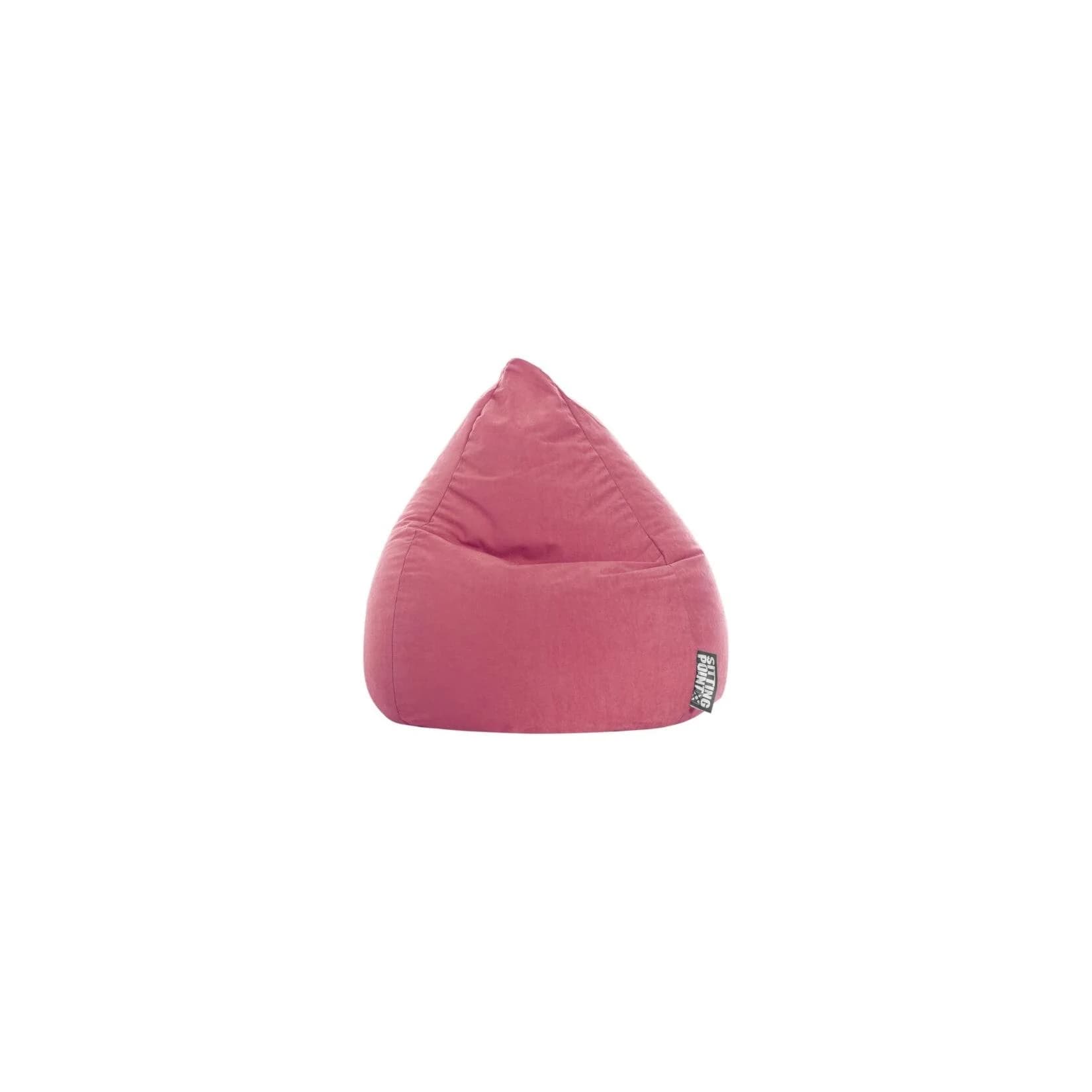 Sitting Point Sitzsack EASY L Rosa Tropfenform mit Reißverschluss