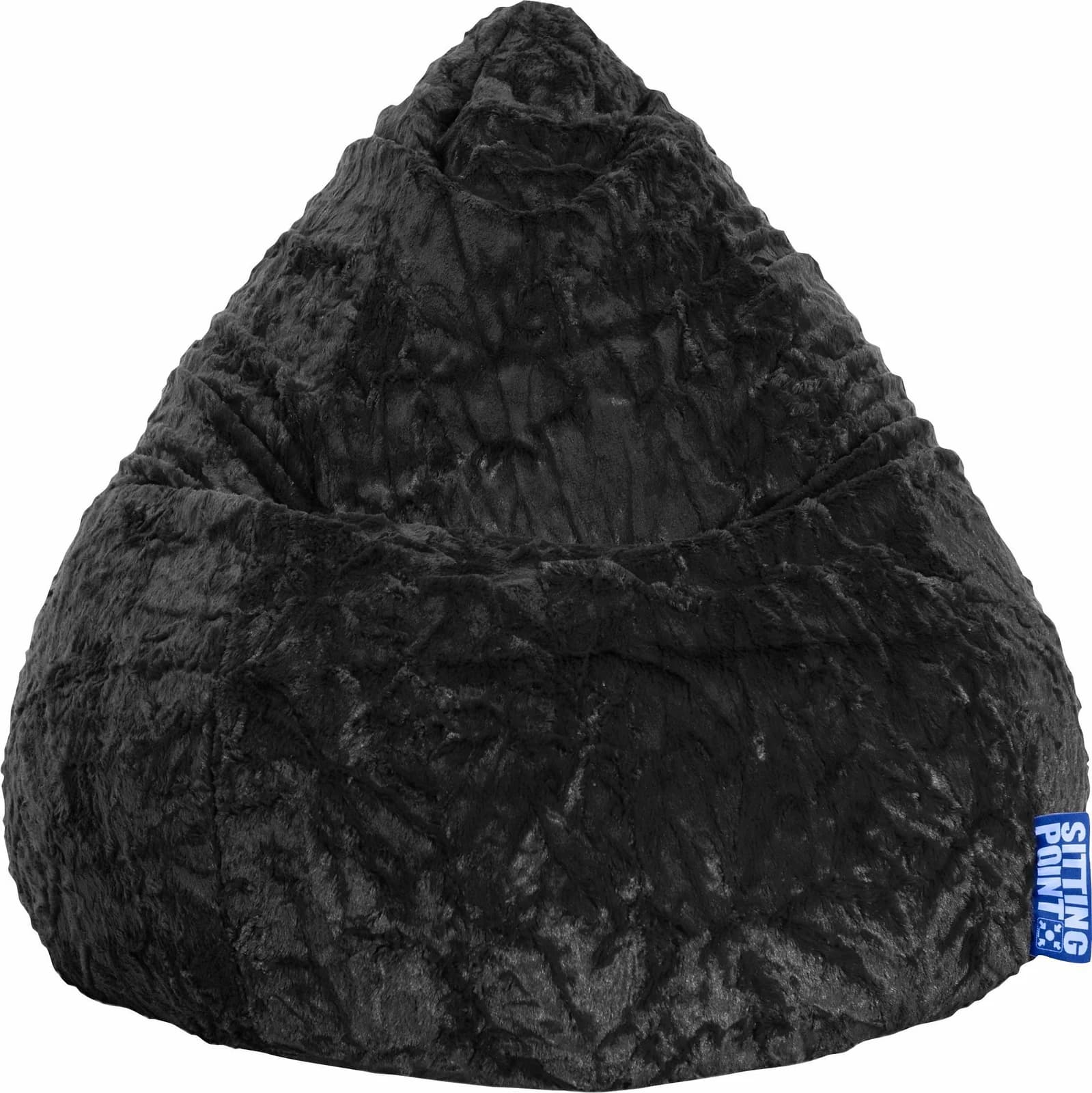 SITTING POINT Sitzsack Fluffy XL Schwarz
