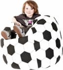 Sitting Point Sitzsack Fussball XL - Bunt Patch-Optik Bild 3