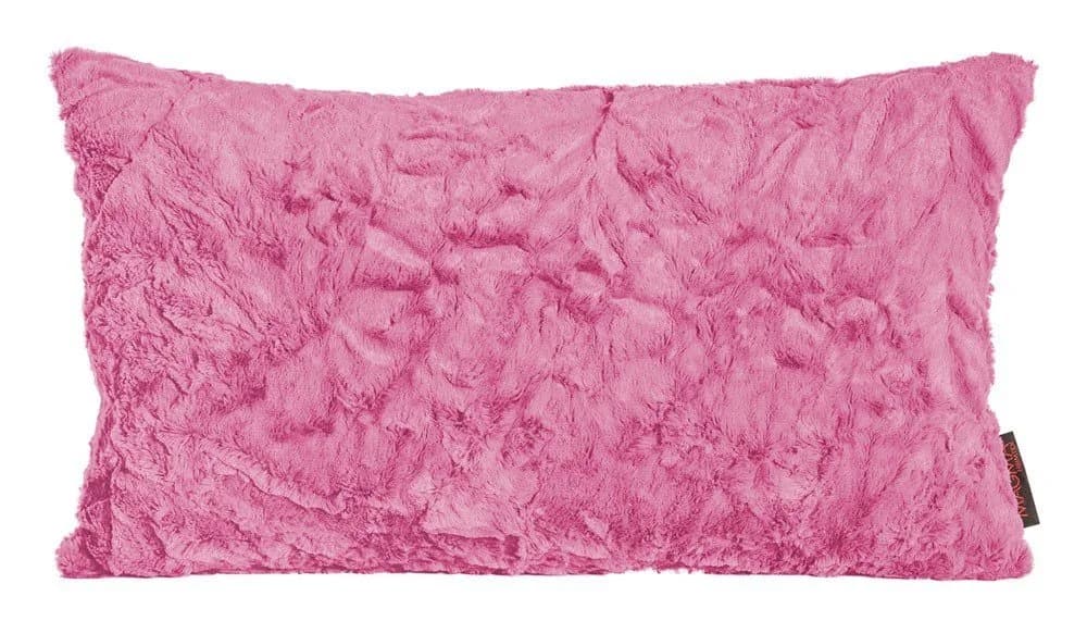 SCHÖNER LEBEN. Fellkissen Kuschelkissen Dekokissen Fluffy pink