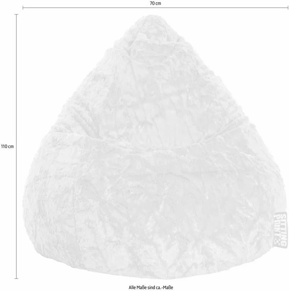 Sitting Point Sitzsack Fluffy XL Grau Webplüsch