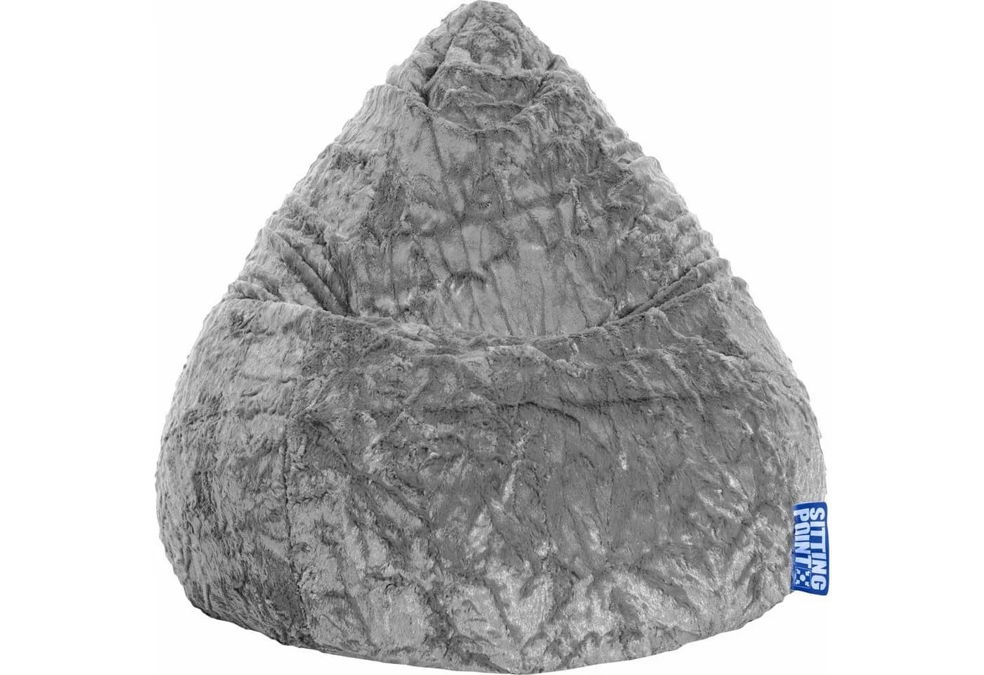 Sitting Point Sitzsack Fluffy XL Grau Webplüsch - Bild 2
