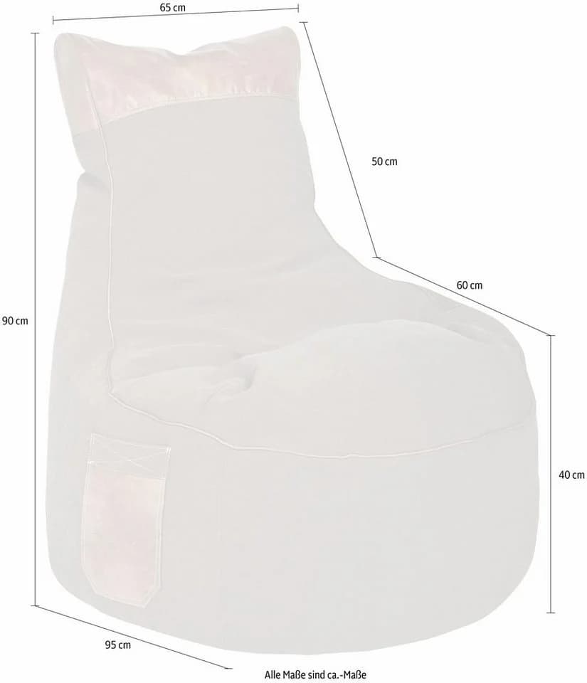 Sitting Point Sitzsack Swing JAMIE Braun Lederimitat