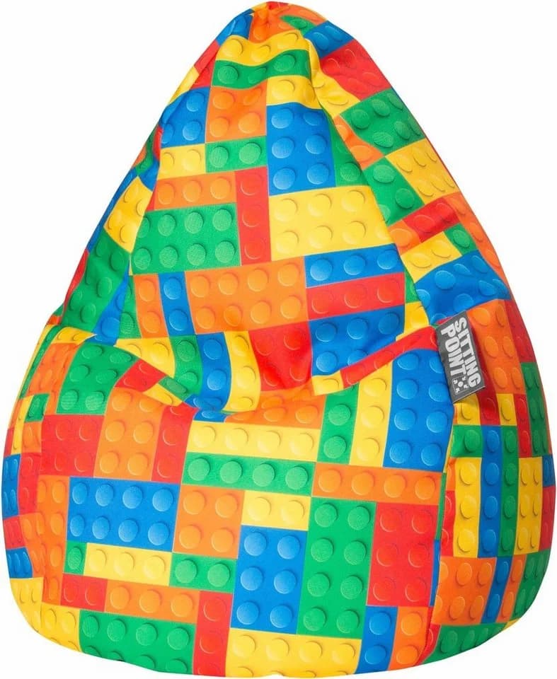 Sitting Point Sitzsack Bricks L Bunt Digitaldruck Kinderzimmer - Bild 2