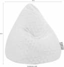 Sitting Point Sitzsack FLUFFY HEARTS L Plüschsitzsack mit Herzoptik Weiss Bild 1