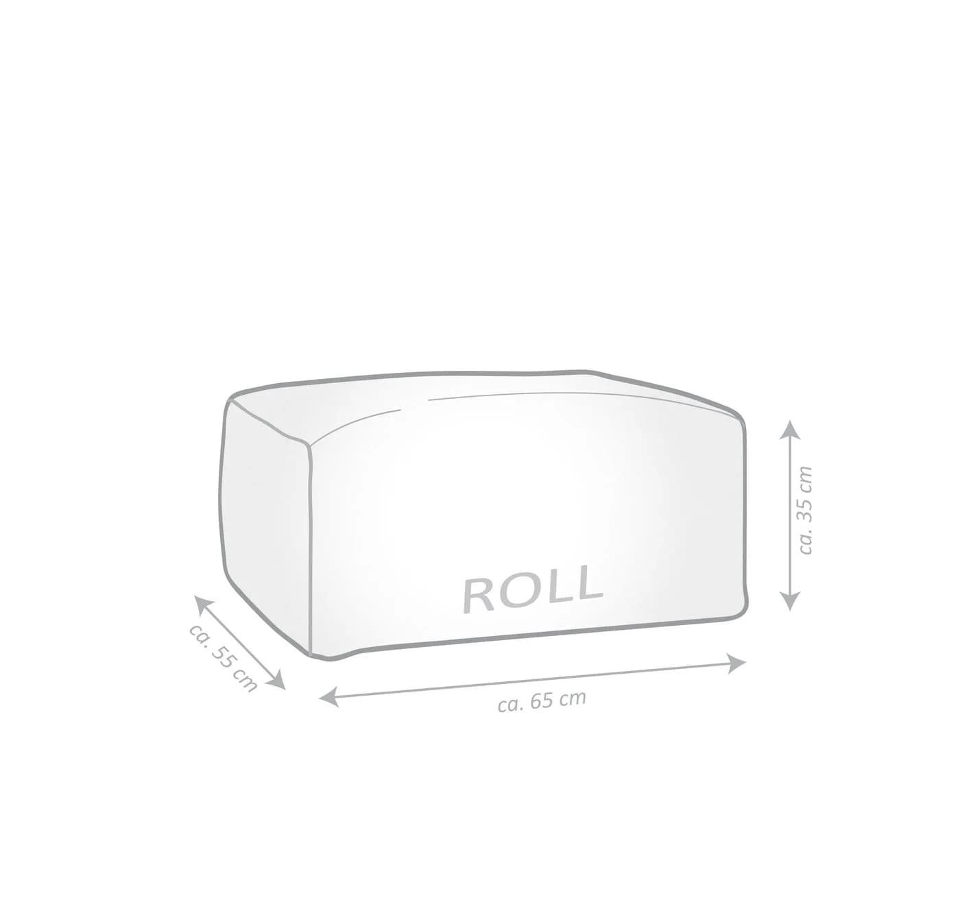 Magma Heimtex Sitzsack ROLL KORFU Grau Wasserdicht
