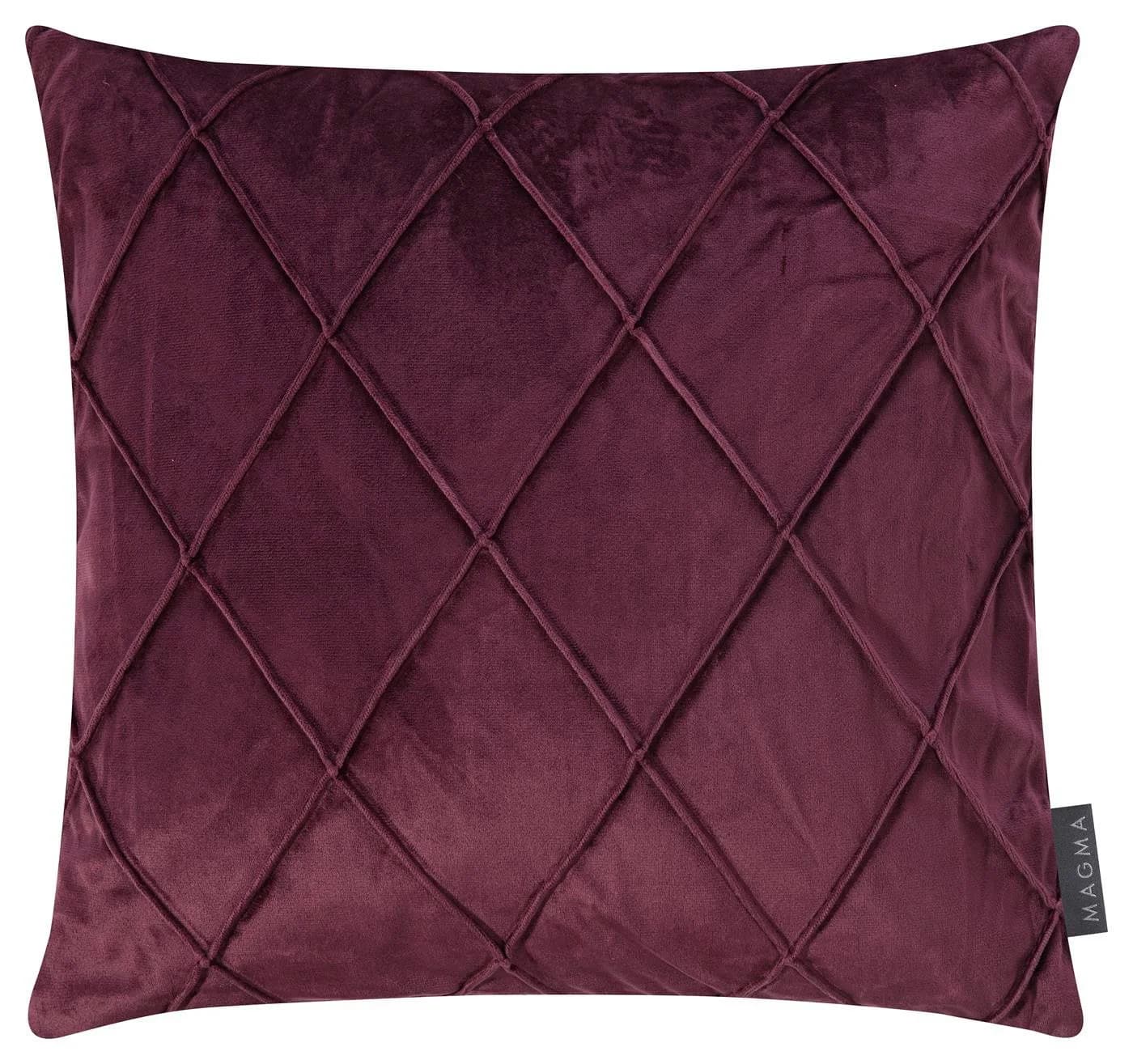 Magma Heimtex Kissenbezug Nobless 40x40 cm Rauten Samtig Rot - Bild 2