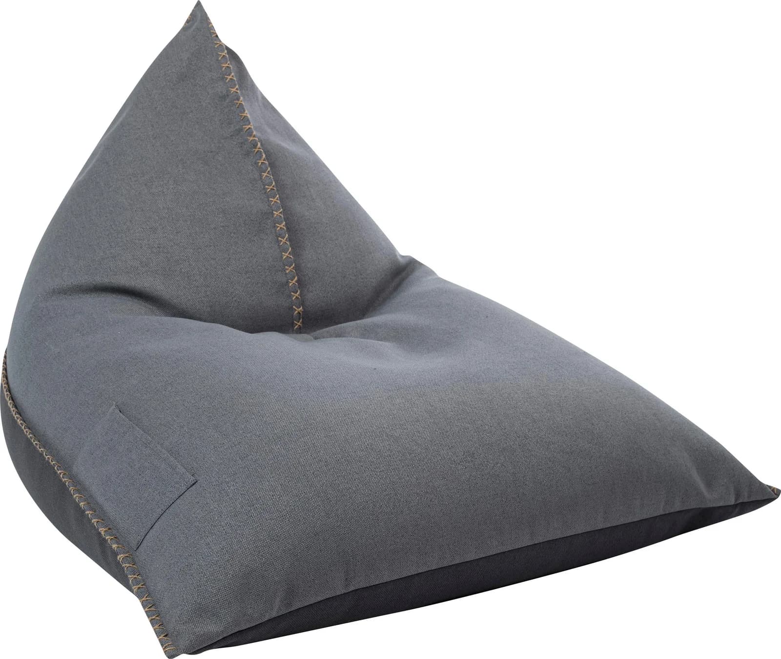 Sitzsack SITTING POINT Canvas Calypso Grau Kreuznaht