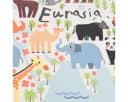 Magma Heimtex Dekokissen WORLD hellblau bunt 40x60cm Bild 1