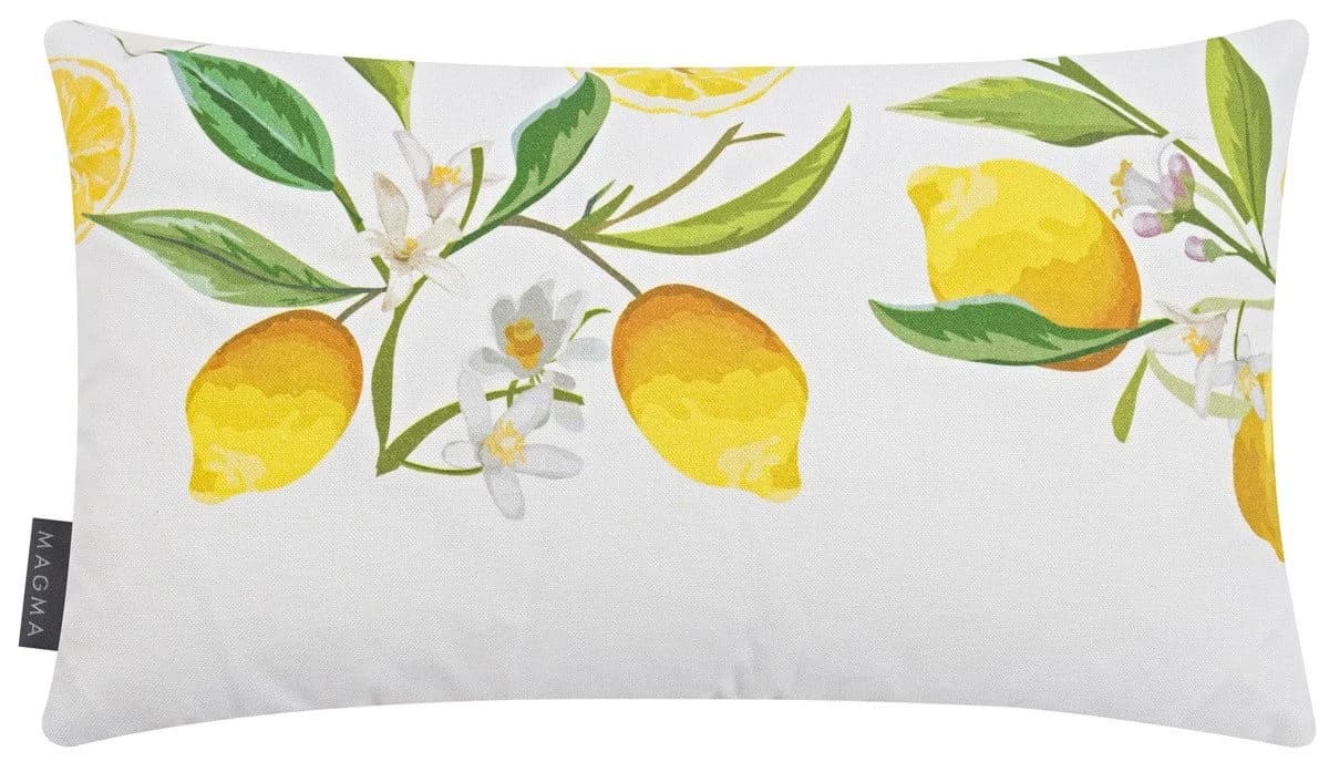 Magma Heimtex Kissenhülle Frutta 'Limone' Gelb Zitronendruck