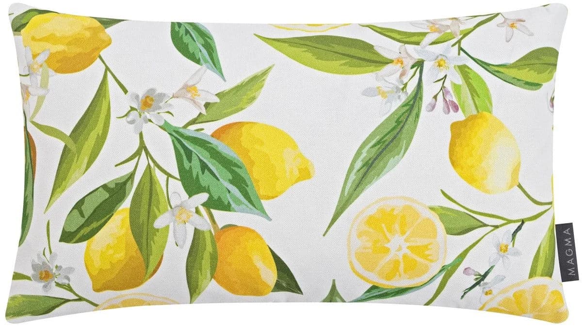 Magma Heimtex Kissenhülle Frutta 'Limone' Gelb Zitronendruck - Bild 2