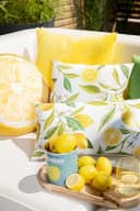 Magma Heimtex Kissenhülle Frutta 'Limone' Gelb Zitronendruck Bild 3