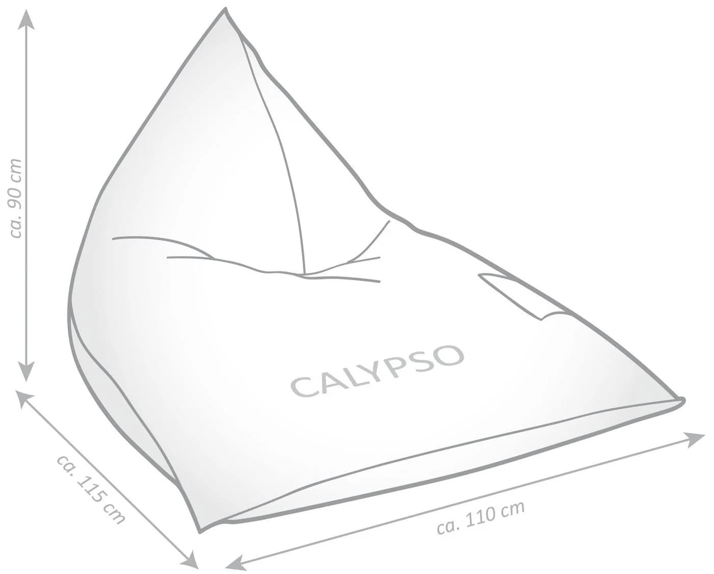MAGMA HEIMTEX Sitzsack SANTORIN Calypso Gelb/Weiß Outdoor - Bild 5