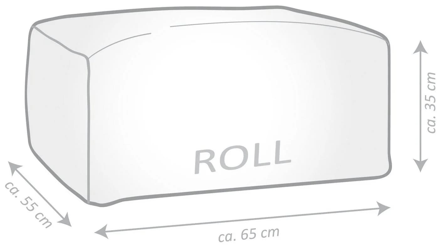 MAGMA Sitzsack Santorin Roll Rot-Weiß Polypropylen - Bild 5