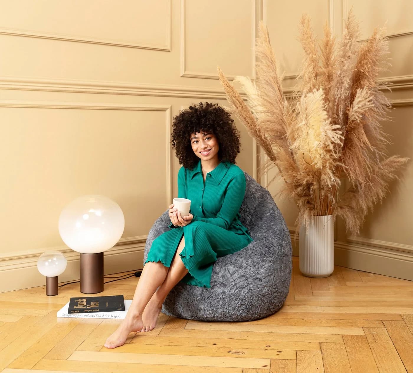 Magma Heimtex Sitzsack BeanBag FLUFFY XL Grün