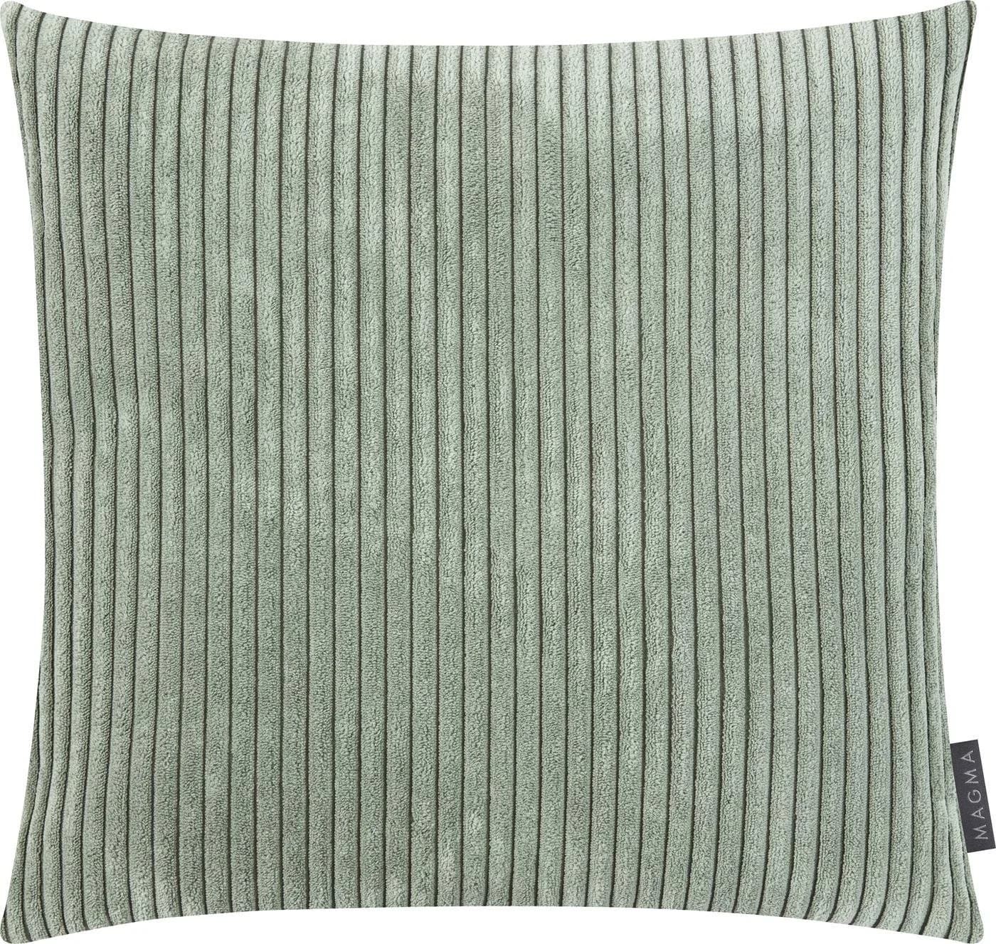 Magma Heimtex Kissenhülle Shara Cord Look Grün 45x45 cm - Bild 2