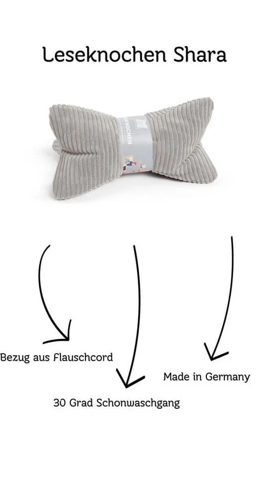 Magma Heimtex Leseknochen Shara Grau Ergonomische Form - Bild 5