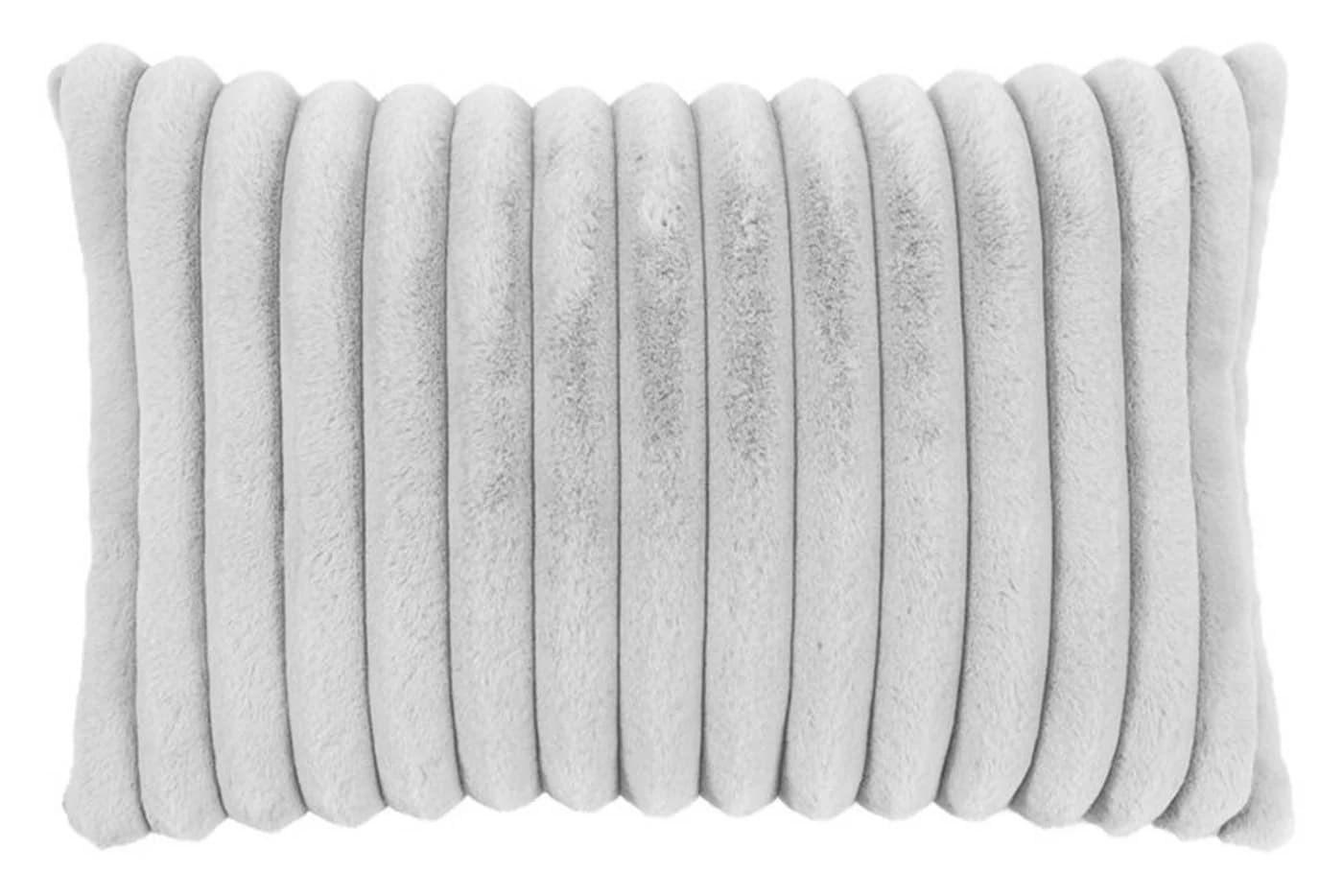 Magma Heimtex Kissenhülle RAYA Grau Fellimitat Streifen