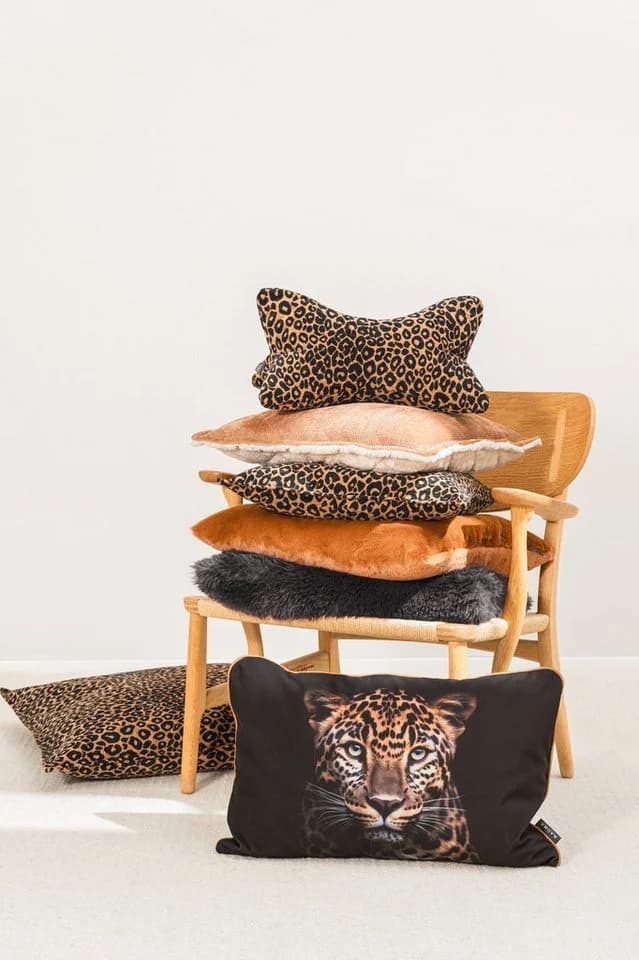Magma Heimtex Kissenhülle BAO Schwarz Leo-Muster Jacquard-Chenille - Bild 4