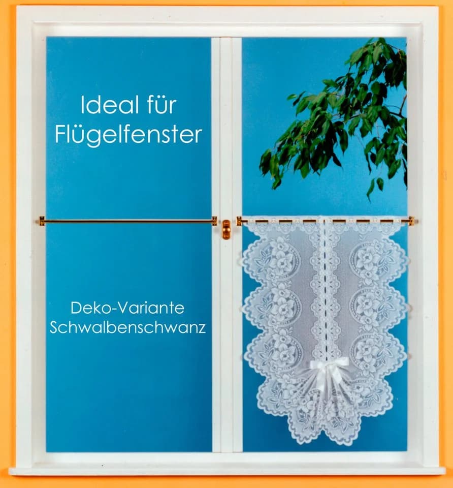 heimtexland Scheibengardine Blumen Gardine gebogt I vielseitige Deko-Varianten - Bild 3