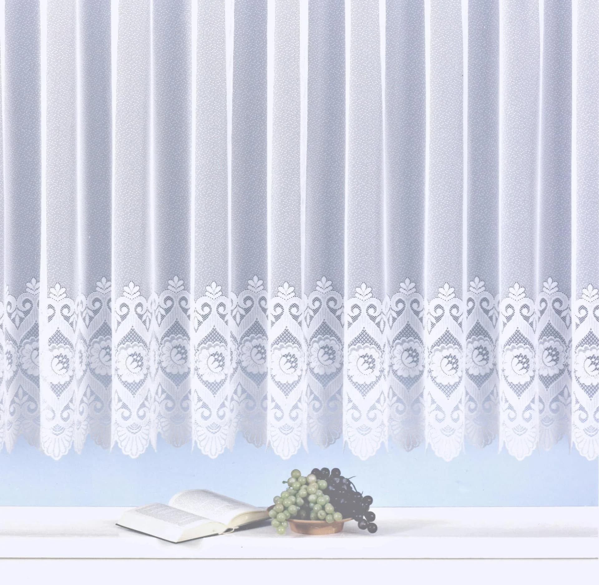 Weckbrodt Jacquard-Gardine Homburg Weiß 300cm