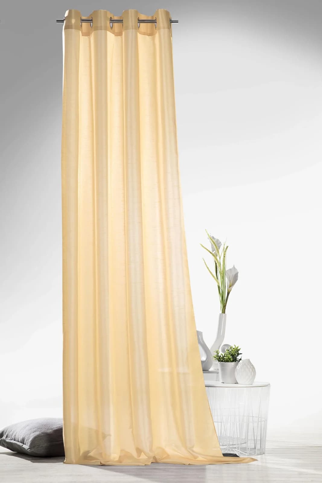 WECKBRODT Vorhang Klara Beige 140x245cm Polyester Ösenschal