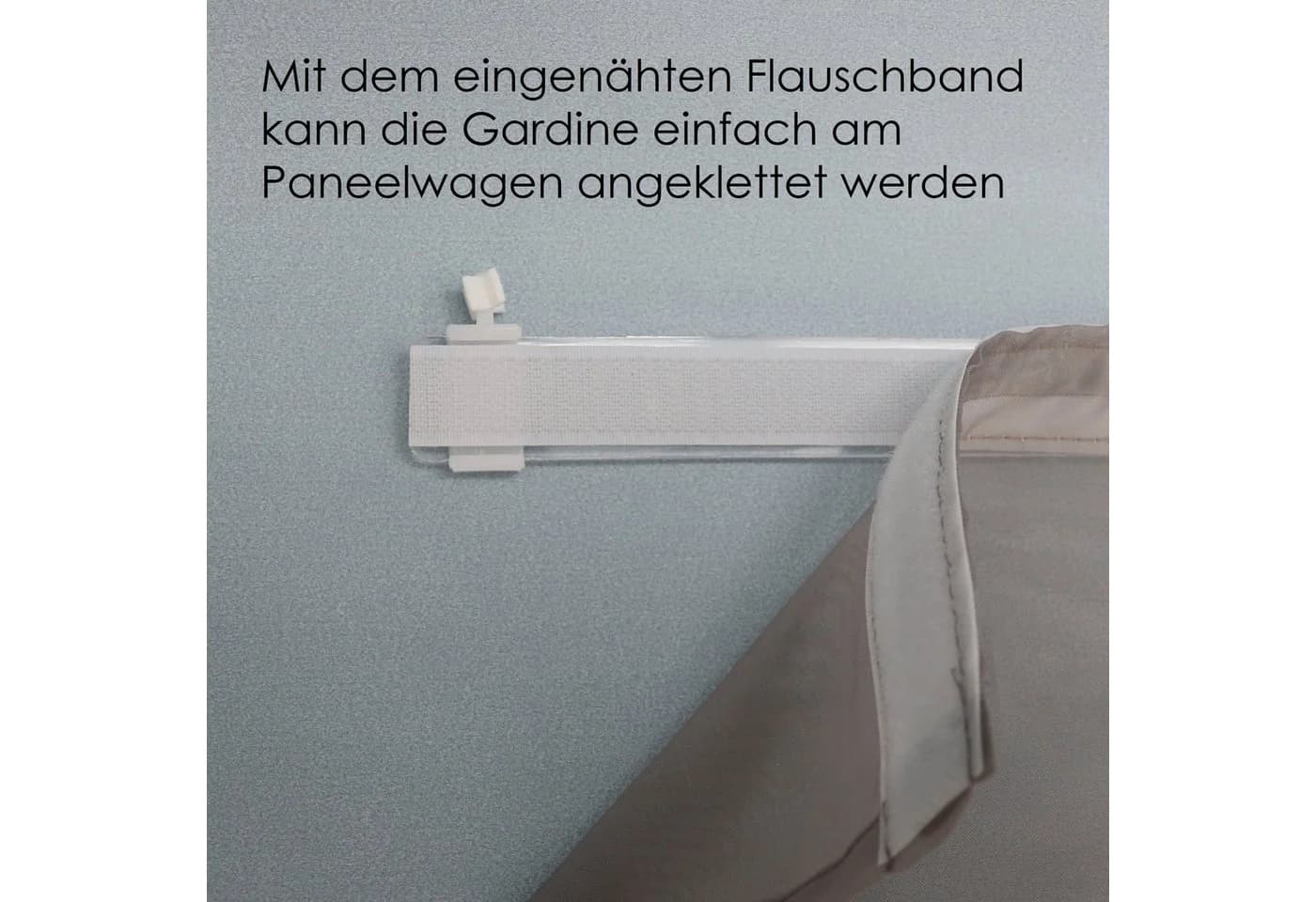 Weckbrodt Schiebegardine Klara Weiß Wildseitenoptik - Bild 3