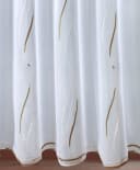 Weckbrodt Gardine VIVIEN Weiß Caramel Echte Stickerei Voile Bild 1