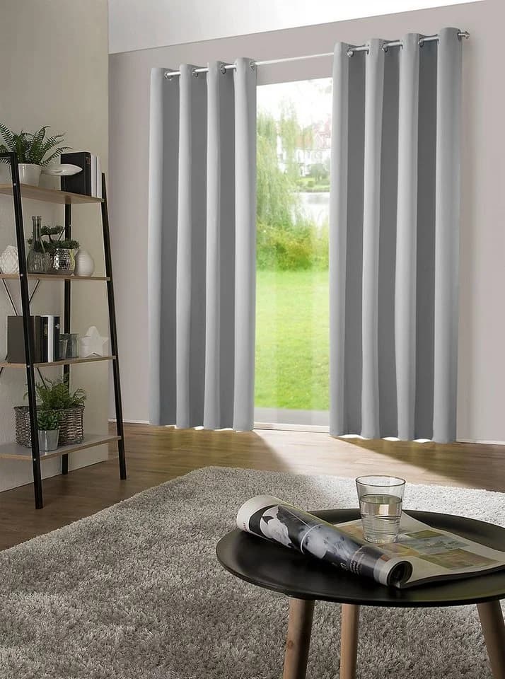 heimtexland Verdunkelungsvorhang Thermo-Ösenschal Grau/Silber - Bild 3