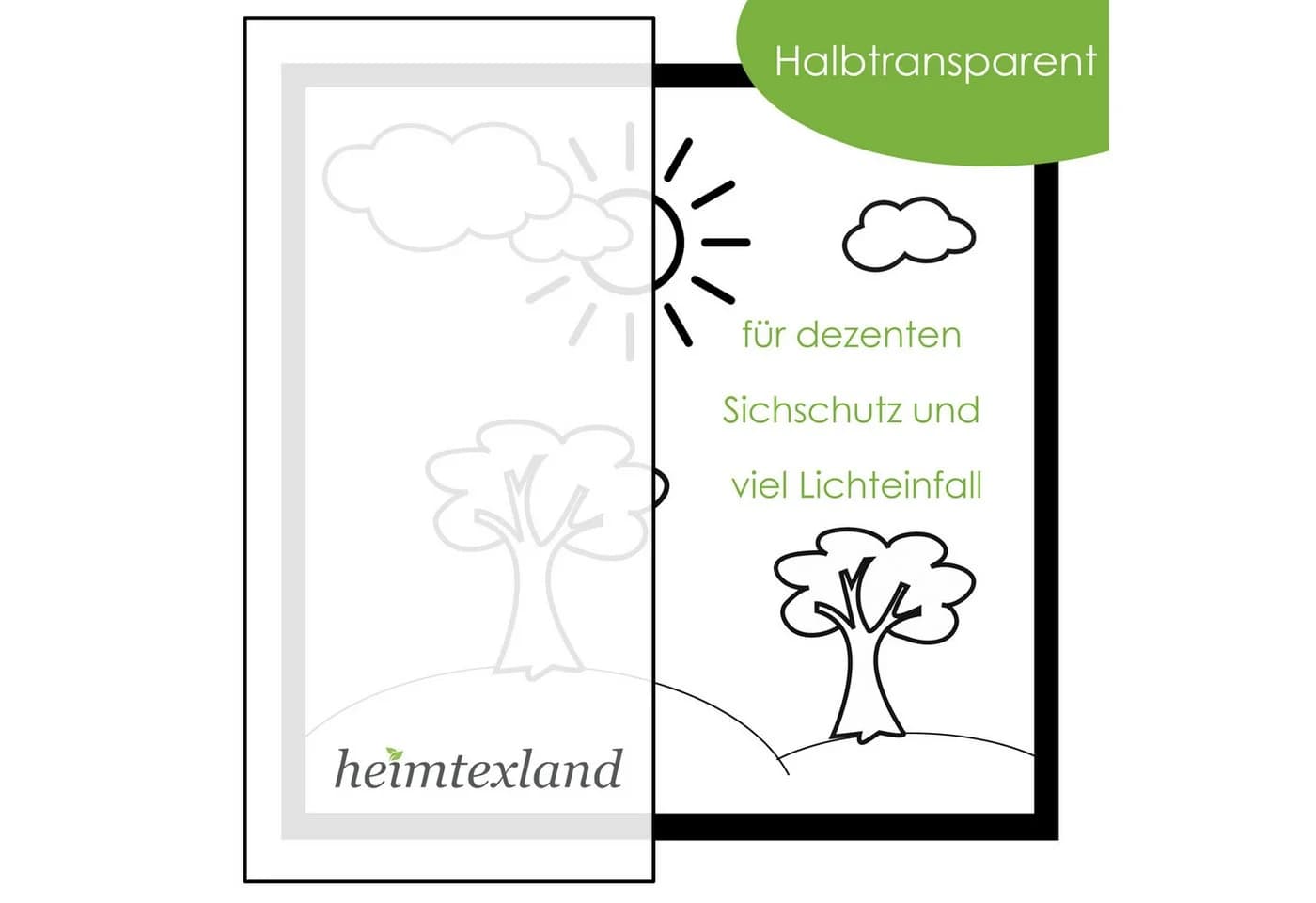 heimtexland Gardine Store Vorhang Weiß Jacquard Blumenbordüre - Bild 3