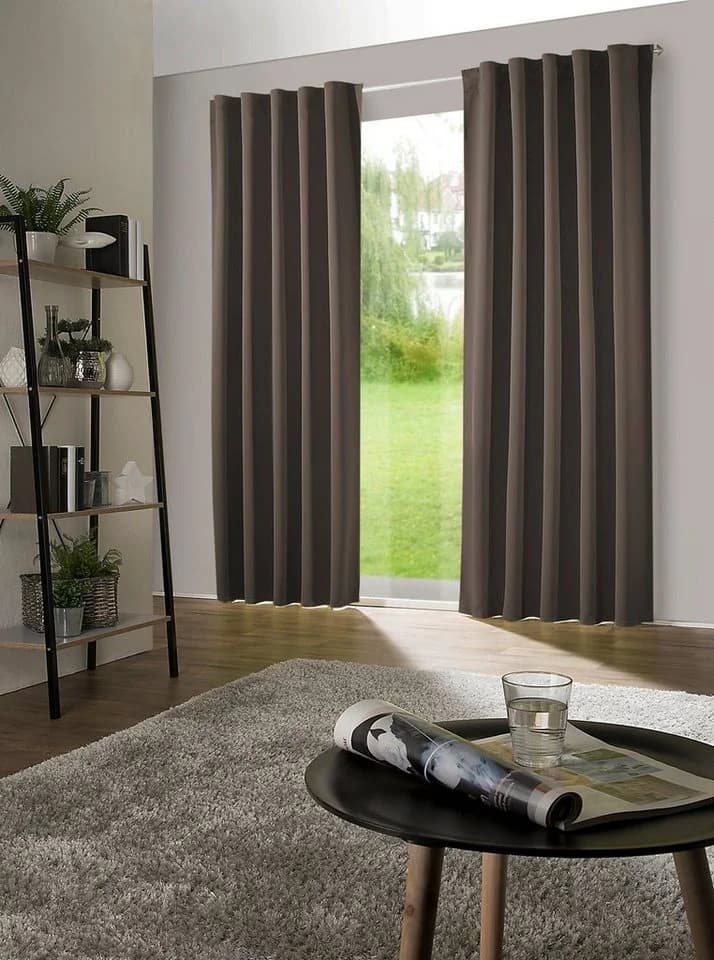 heimtexland Verdunkelungsvorhang Schieferbraun Polyester Verdunkelnd