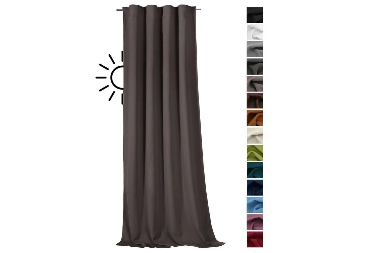 heimtexland Verdunkelungsvorhang Schieferbraun Polyester Verdunkelnd - Bild 2