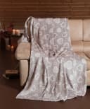 Wohndecke Kuscheldecke Herzen Flanell Sofadecke Landhaus heimtexland Grau Bild 5