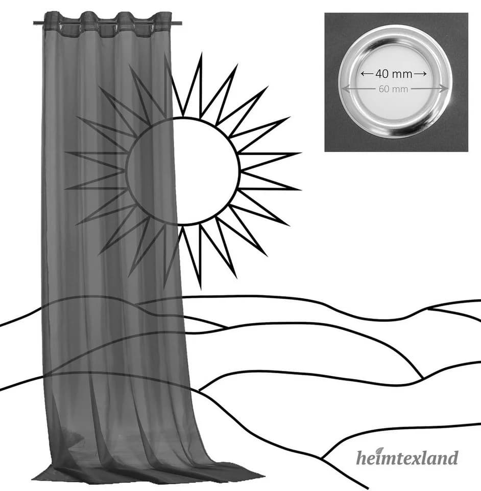 heimtexland Ösenschal Vorhang Baum Äste Naturbraun Grau - Bild 4
