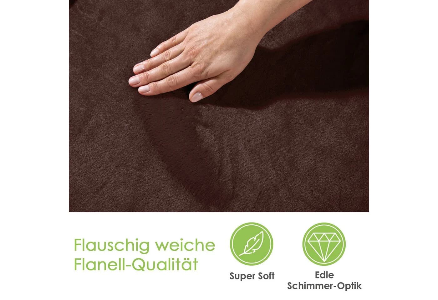 Wohndecke Premium Super Soft Flanell Kuscheldecke Sofadecke, heimtexland, Braun, super weich und flauschig, Allergiker geeignet, atmungsaktiv