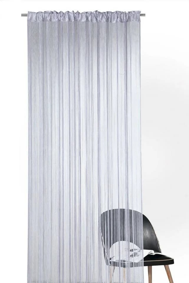 heimtexland Fadenvorhang Silber Halbtransparent Kürzbar - Bild 2
