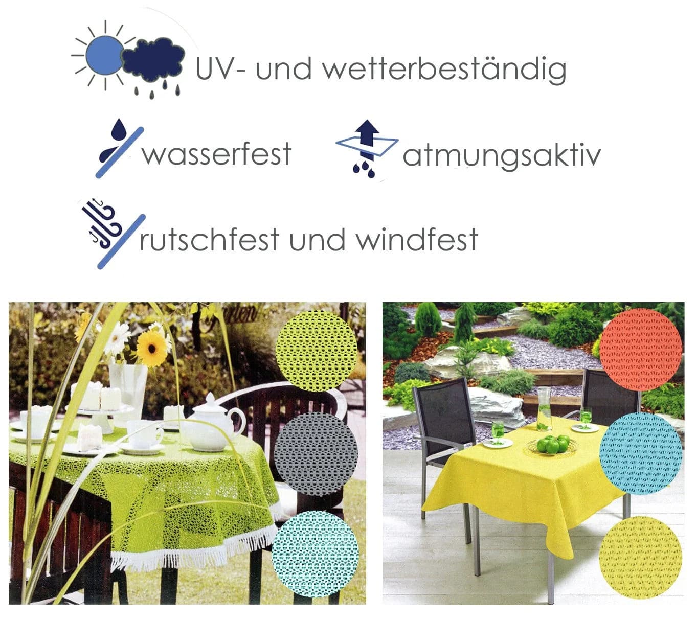heimtexland Gartentischdecke Coral Wetterfest UV-beständig - Bild 4
