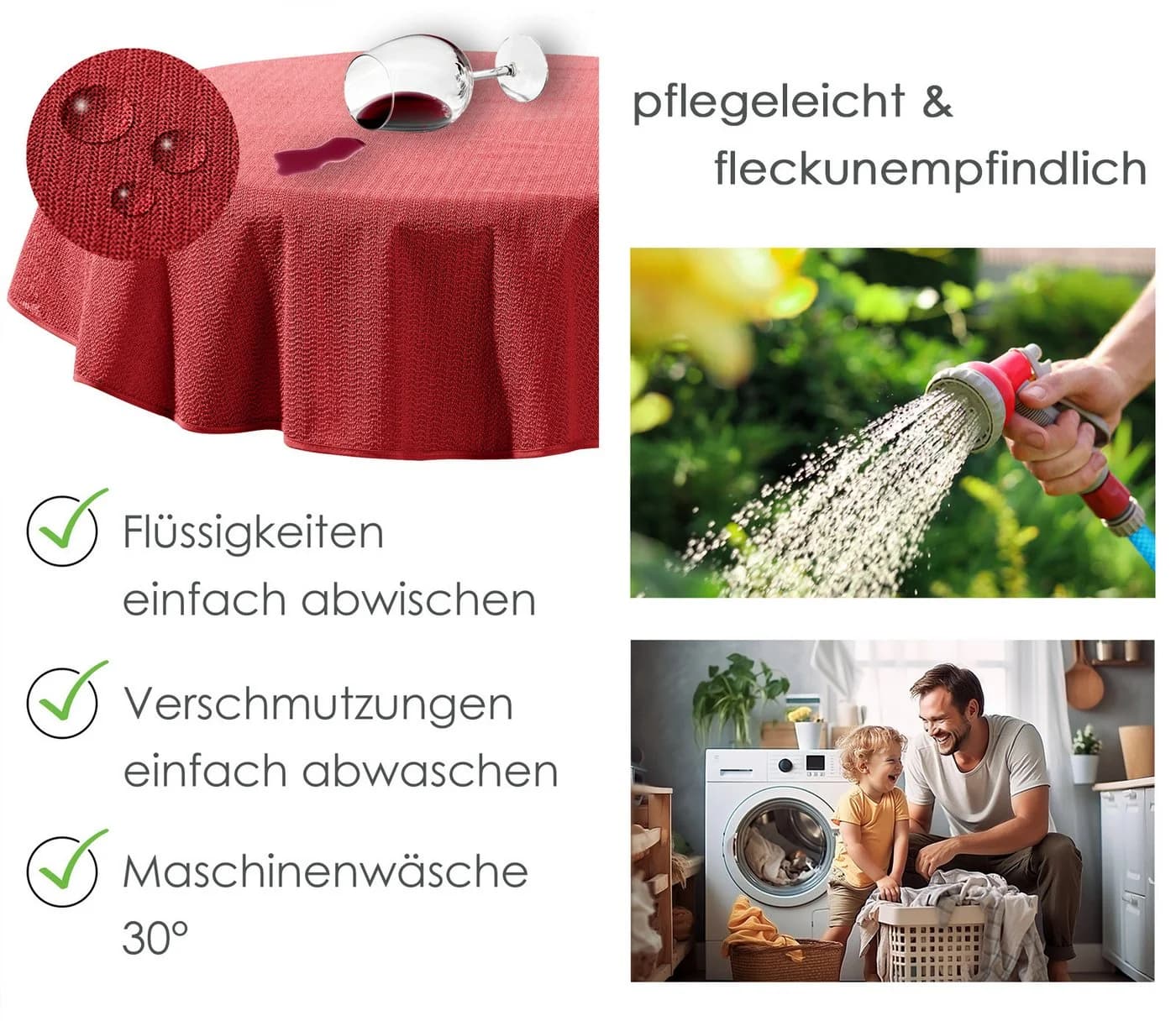 heimtexland Gartentischdecke Coral Wetterfest UV-beständig - Bild 5
