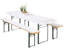 heimtexland Hussen-Set Bierzeltgarnitur 3-tlg Weiß Polycotton Bild 1