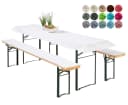heimtexland Hussen-Set Bierzeltgarnitur 3-tlg Weiß Polycotton Bild 2
