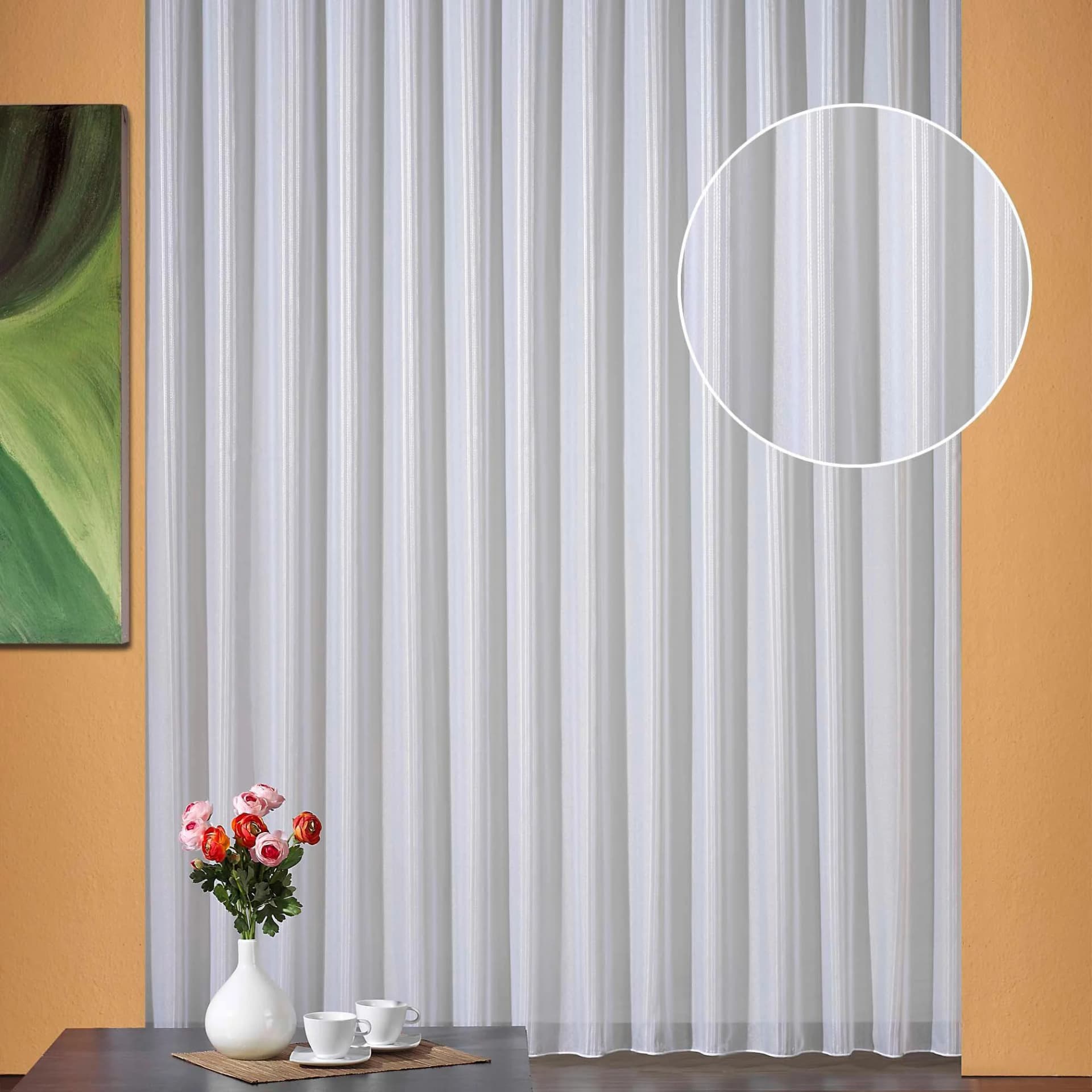 WECKBRODT Gardine Breslau Cremeweiß Polyester Kräuselband - Bild 3